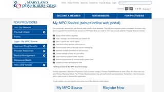 Login - My MPC Source - Maryland Physicians Care