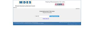 Forgot Password? - Unemployment Services Login