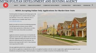 MDHA Accepting Online Only Applications for Market Rate Units