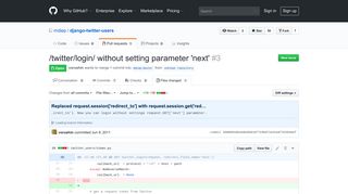 /twitter/login/ without setting parameter 'next' by vorushin · Pull ... - GitHub