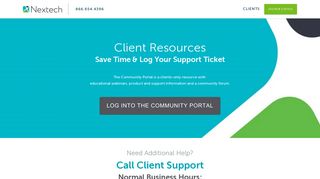 Nextech Community Portal | Client Support | Webinars | Help Docs
