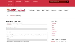 User account | Management Development Institute of ... - MDIS Tashkent