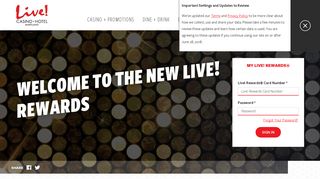 User account | Live! Casino & Hotel - Maryland Live! Casino