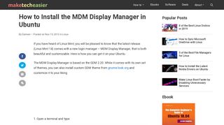 How to Install the MDM Display Manager in Ubuntu - Make Tech Easier