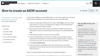How to create an MDN account | MDN