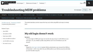 Troubleshooting MDN problems | MDN
