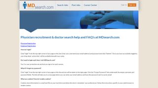 Physician Job Search & Recruitment Help | MDsearch.com