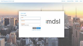 Connect Login Screen - MDSL
