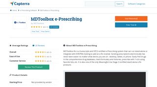 MDToolbox e-Prescribing Reviews and Pricing - 2019 - Capterra