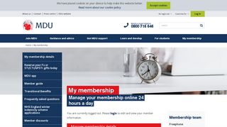 My membership - The MDU