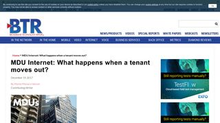 MDU Internet: What happens when a tenant moves out? - Broadband ...