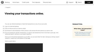 Viewing your transactions online. - ME Bank