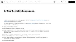 Getting the mobile banking app. - ME Bank
