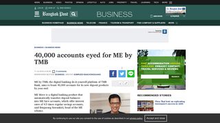 40,000 accounts eyed for ME by TMB | Bangkok Post: business