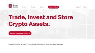 Bitcoin Suisse – Trade, Invest and Store Crypto Assets