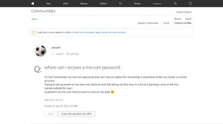 where can i recover a me.com password - Apple Community