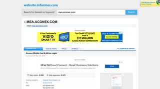 mea.aconex.com at WI. Aconex Middle East & Africa Login