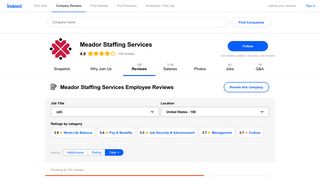 Working at Meador Staffing Services: 99 Reviews | Indeed.com