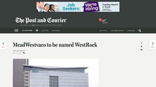 MeadWestvaco to be named WestRock | Business | postandcourier.com