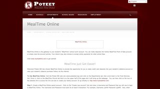 MealTime Online - Poteet ISD