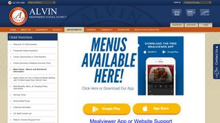 Child Nutrition / Meal Viewer - Menus and Nutritional Information