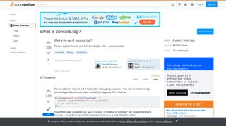 What is console.log? - Stack Overflow