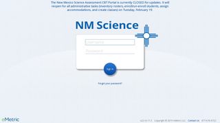 New Mexico Science Assessment Portal - Login