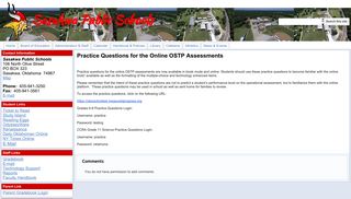 Practice Questions for the Online OSTP Assessments - Sasakwa ...