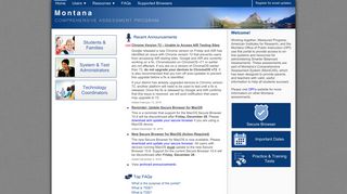 Montana Comprehensive Assessment Program Portal