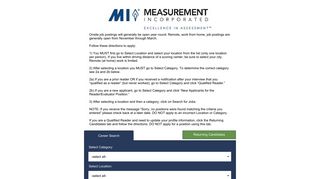 Measurement Incorporated Career Site