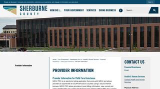 Provider Information | Sherburne County, MN