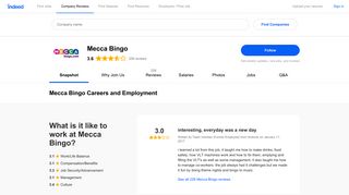 Mecca Bingo Careers and Employment | Indeed.com