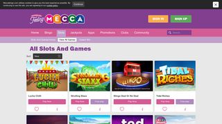 View All Slots & Games - MeccaBingo