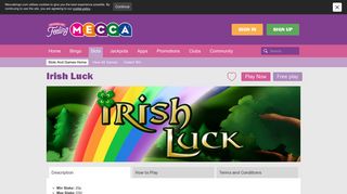 Irish Luck Slot | Play Online | Mecca Bingo