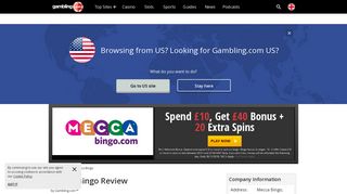 Mecca Bingo Bonus Offer for the UK - Gambling.com