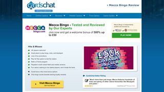 Mecca Bingo Review 2018 - Sign-up for £50 Bonus Today! - CardsChat