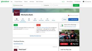 Mechanics Bank - Mech bank | Glassdoor