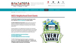 MECU Neighborhood Event Grants - Baltimore Office of Promotion ...