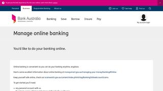 Online Banking Management | Bank Australia