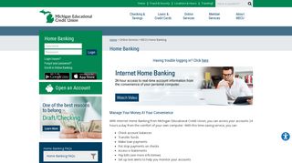 MECU Home Banking - Michigan Educational CU