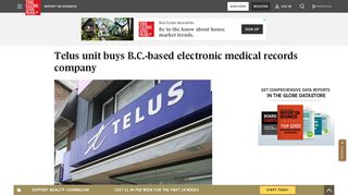 Telus unit buys B.C.-based electronic medical records company - The ...