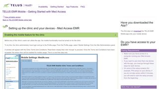 TELUS EMR Mobile - Getting Started with Med Access