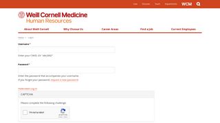 Log in | Careers at Weill Cornell Medicine