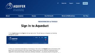 Sign In to Aqueduct | Aquifer's Learning Management System Guide ...