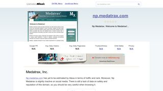 Np.medatrax.com website. Medatrax, Inc..