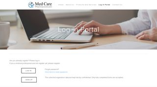 Log in Portal — Med Care Pharmaceuticals