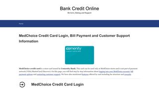 MedChoice Credit Card Login, Bill Payment and Customer Support ...