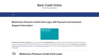 Medchoice Premium Credit Card Login, Bill Payment and Customer ...