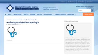 medent-portalstethoscope-login - Community Health Centers of the ...