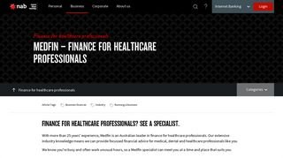 Medfin – finance for healthcare professionals - NAB
